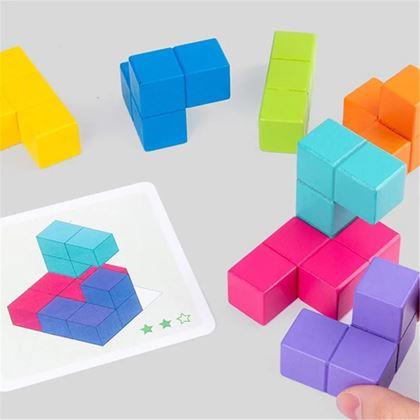 Obrazek z Drewniane puzzle 3D z kartami