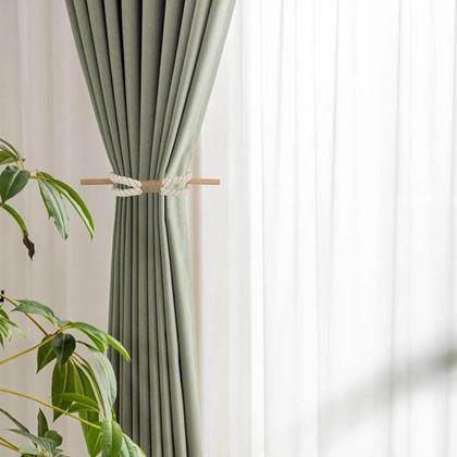 Obrazek z Dekoracyjna opaska na zasłony lina - białe