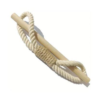 Obrazek z Dekoracyjna opaska na zasłony lina - białe