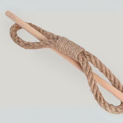 Obrazek z Dekoracyjna opaska na zasłony lina - brązowe