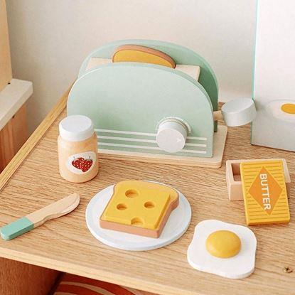 Obraz Drewniany zestaw śniadaniowy do zabawy, 9 szt.
