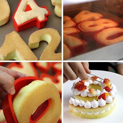 Obrazek z Silikonowa forma do pieczenia w kształcie cyfry - 0