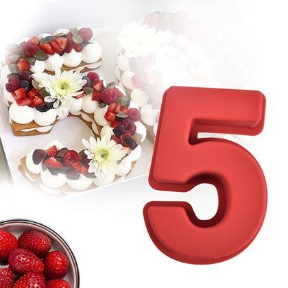 Obrazek z Silikonowa forma do pieczenia w kształcie cyfry - 5
