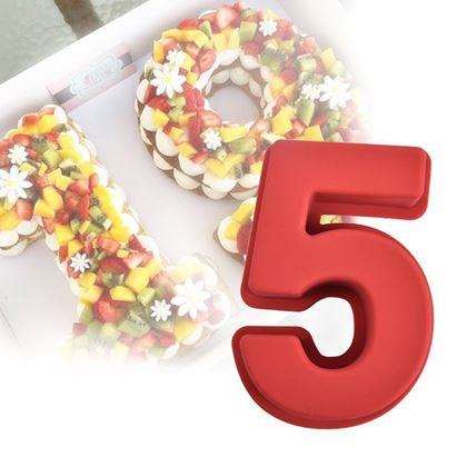 Obrazek z Silikonowa forma do pieczenia w kształcie cyfry - 5