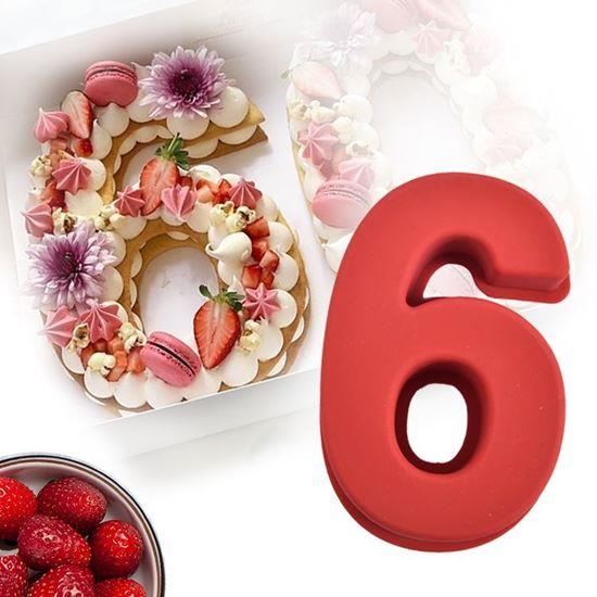 Obrazek z Silikonowa forma do pieczenia w kształcie cyfry - 6