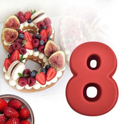 Obrazek z Silikonowa forma do pieczenia w kształcie cyfry - 8