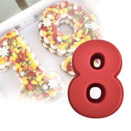 Obrazek z Silikonowa forma do pieczenia w kształcie cyfry - 8