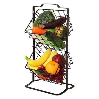 Obrazek z Dwupoziomowy metalowy koszyk 45 cm