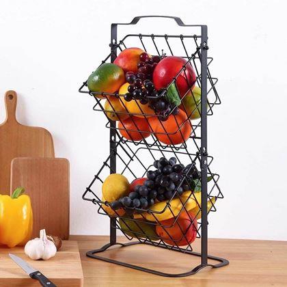 Obrazek z Dwupoziomowy metalowy koszyk 45 cm