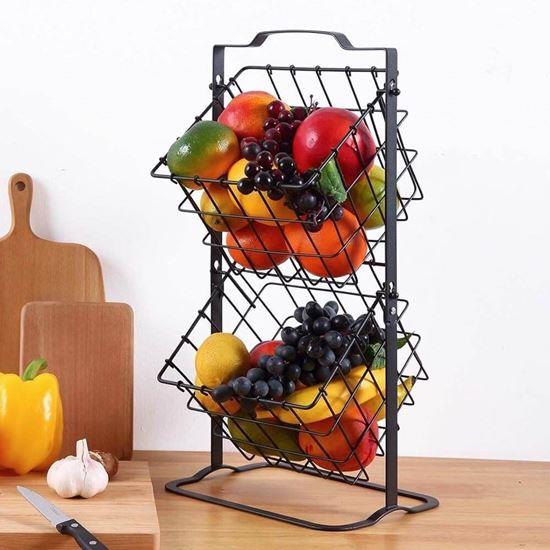 Obrazek z Dwupoziomowy metalowy koszyk 45 cm