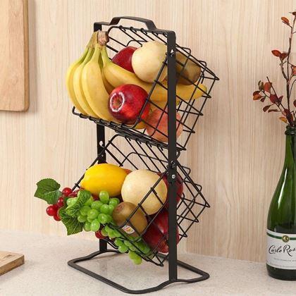 Obrazek z Dwupoziomowy metalowy koszyk 45 cm