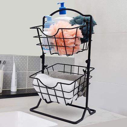 Obrazek z Dwupoziomowy metalowy koszyk 45 cm