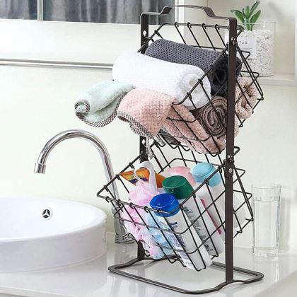 Obrazek z Dwupoziomowy metalowy koszyk 45 cm