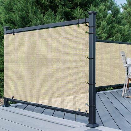 Obrazek z Zasłona balkonowa 500x90 cm  -  beżowa