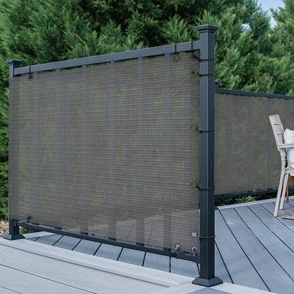 Obrazek z Osłona balkonowa zapewniająca prywatność 500x90 cm -  szara