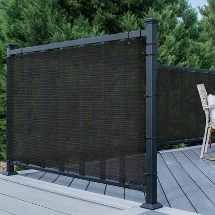 Obrazek z Osłona balkonowa zapewniająca prywatność 500x90 cm -  czarna