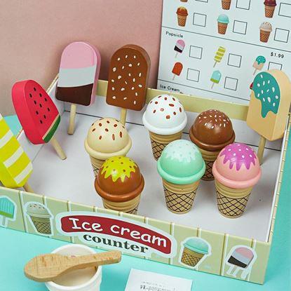 Obraz Drewniany stojak na lody