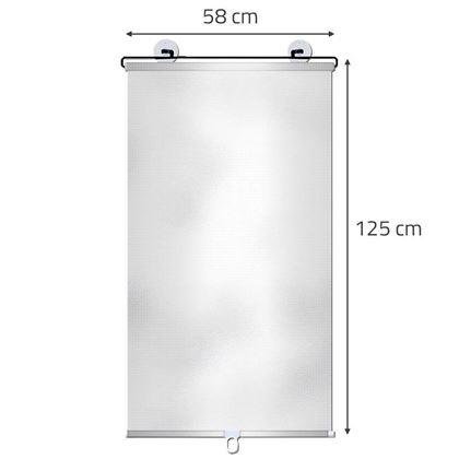 Obrazek z Roleta przeciwsłoneczna zwijana jasna 58 x 125 cm