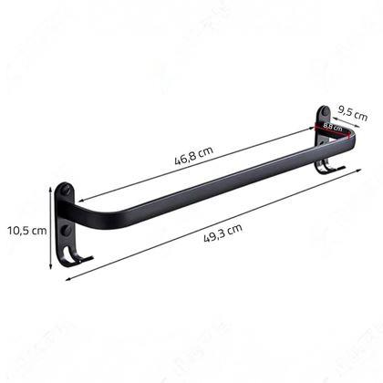 Obrazek z Metalowy, samoprzylepny wieszak na ręcznik z haczykami