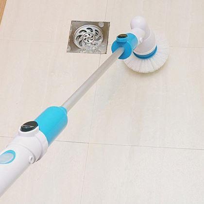 Obrazek z Bezprzewodowa szczotka czyszcząca + 3 końcówki, uchwyt z przedłużeniem