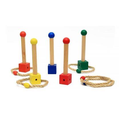 Obrazek z Drewniana gra w rzucanie obręczy