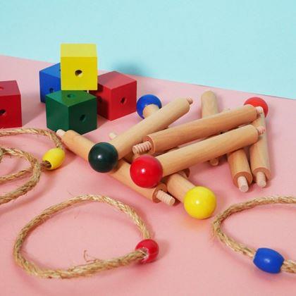 Obrazek z Drewniana gra w rzucanie obręczy