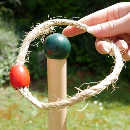 Obrazek z Drewniana gra w rzucanie obręczy