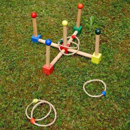 Obrazek z Drewniana gra w rzucanie obręczy