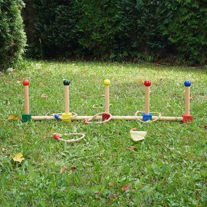 Obrazek z Drewniana gra w rzucanie obręczy