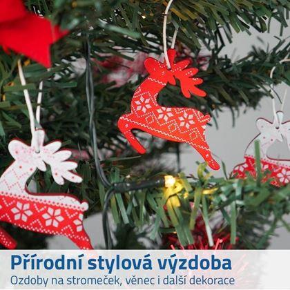 Obrazek z Zestaw drewnianych ozdób 12 szt. - renifery