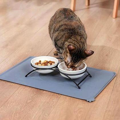 Obrazek z Silikonowa mata pod miski dla zwierząt