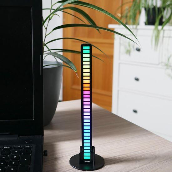 Obrazek z Panel świetlny LED reagujący na dźwięk  -  czarne