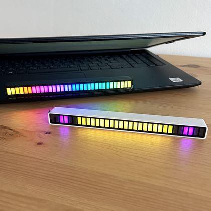 Obrazek z Panel świetlny LED reagujący na dźwięk  -  białe