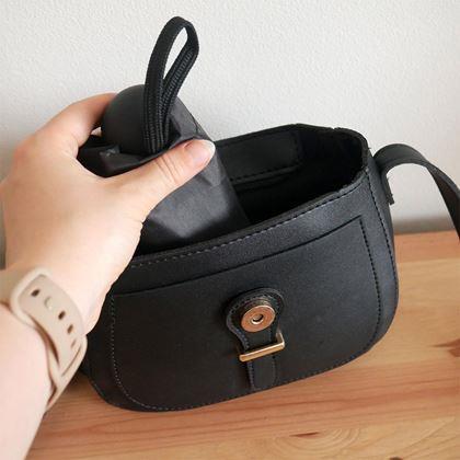 Obrazek z Mini składany parasol z etui - czarny