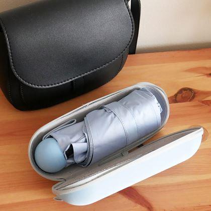 Obrazek z Mini składany parasol z etui - Niebieski
