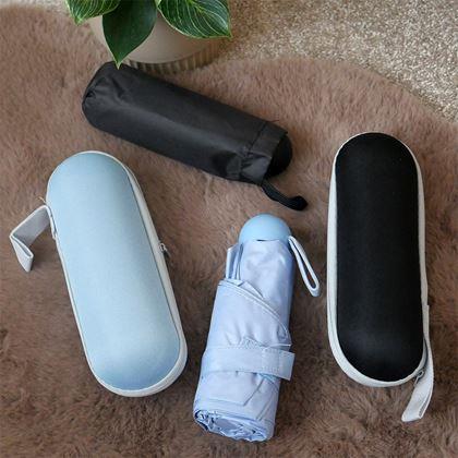 Obrazek z Mini składany parasol z etui - czarny