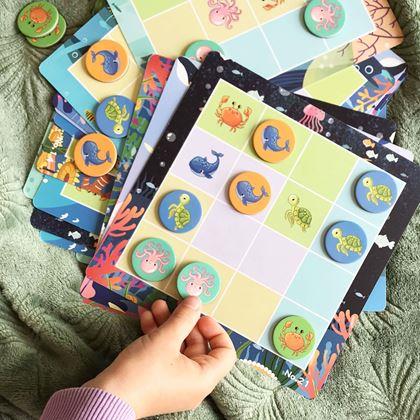 Obrazek z Sudoku dla dzieci - zwierzątka morskie