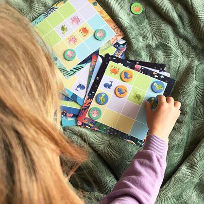 Obrazek z Sudoku dla dzieci - zwierzątka morskie