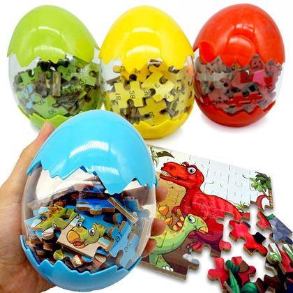 Obrazek z Puzzle z motywem dinozaurów  - niebieskie