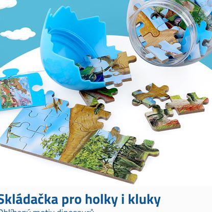 Obraz Puzzle z motywem dinozaurów  - niebieskie