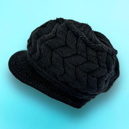 Obrazek z Beret dziany - czarny