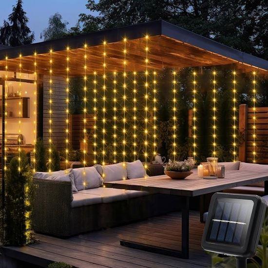 Obrazek z Solarny LED kaskadowy łańcuch świetlny – 10 pasm × 1 m - ciepła biel