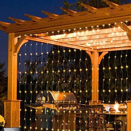 Obrazek z Solarny LED kaskadowy łańcuch świetlny – 10 pasm × 1 m - ciepła biel