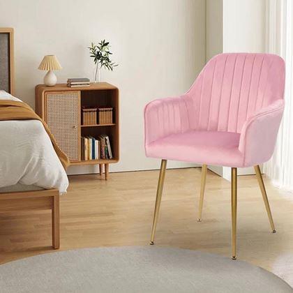 Obrazek z Tapicerowane różowe krzesełko/fotelik