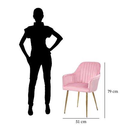 Obrazek z Tapicerowane różowe krzesełko/fotelik