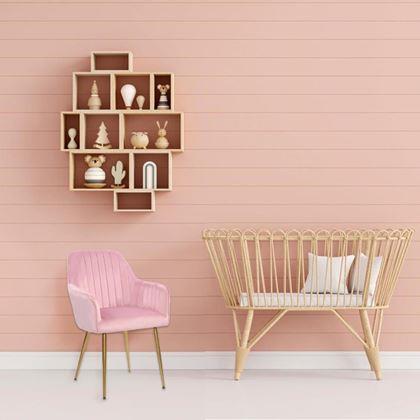 Obrazek z Tapicerowane różowe krzesełko/fotelik