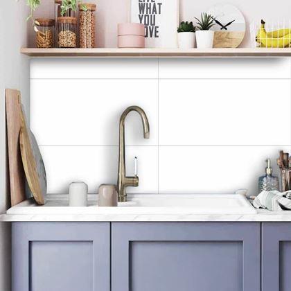 Obrazek z Płytka samoprzylepna 60x30 cm - biała