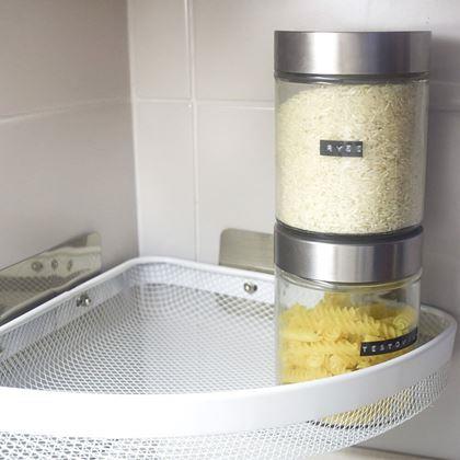 Obrazek z Metalowa narożna półka samoprzylepna