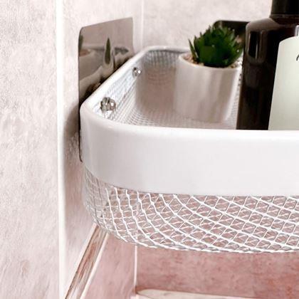 Obrazek z Metalowa narożna półka samoprzylepna