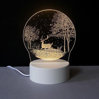 Obrazek z Dekoracyjna lampa 3D  -  jeleń